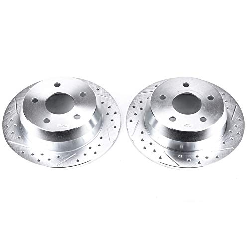 Power Stop Rear AR8743XPR Drilled & Slotted Rotor Pair For Jeep Grand Cherokee 1999-2004 [Model Specific]