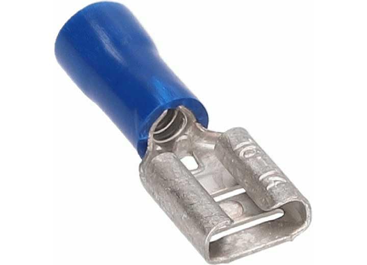 Install Bay 16/14 Gauge Vinyl Female Connector .250, Blue (100-Pack)