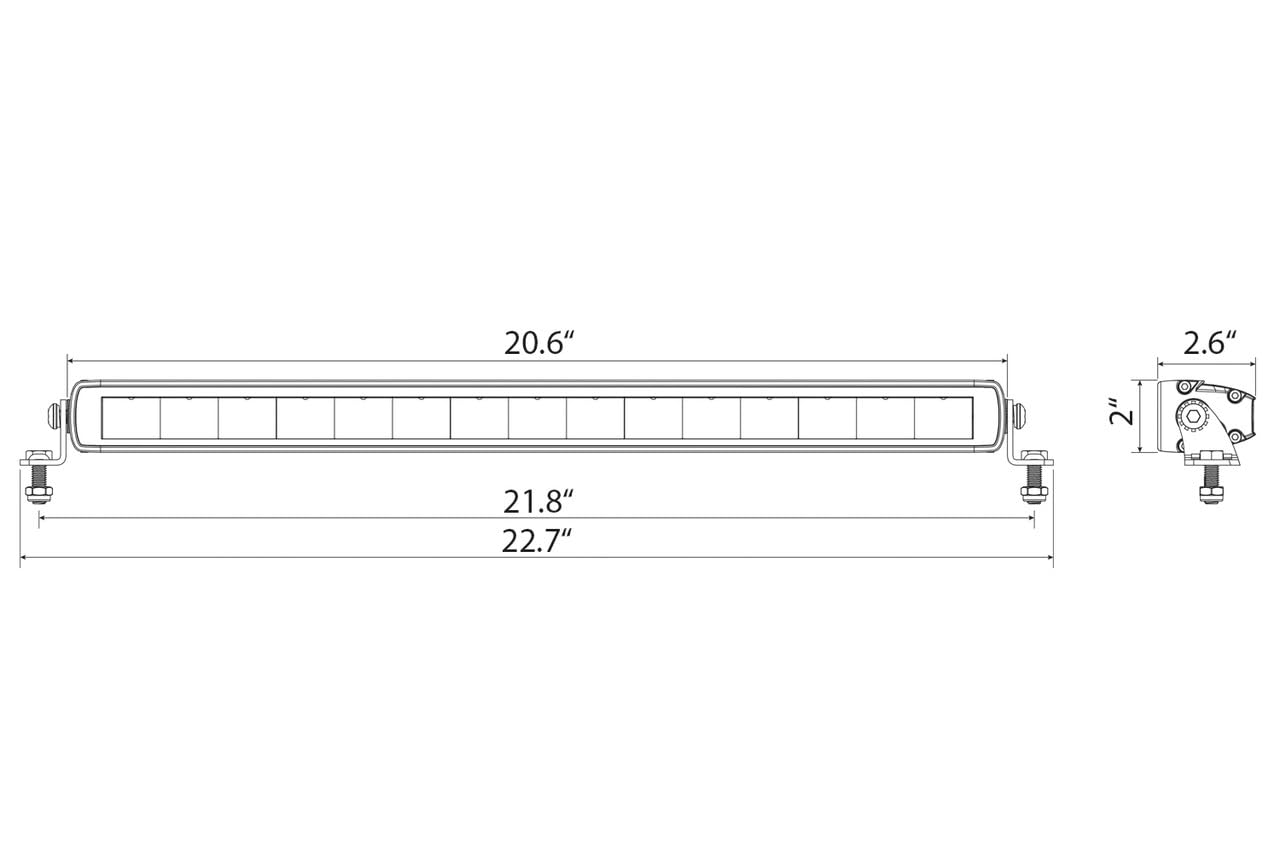Bright Saber IM4x4 LED Single Row Light Bar - 20 in.