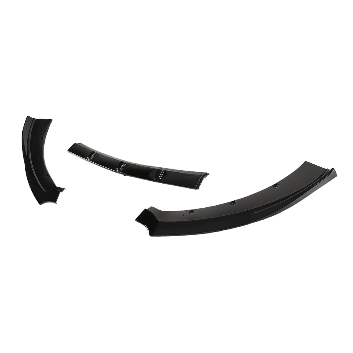 Front Bumper Lip Spoiler Splitter Spec-D Tuning Glossy Black 3PC Compatible with 2015-2020 Ford Mustang