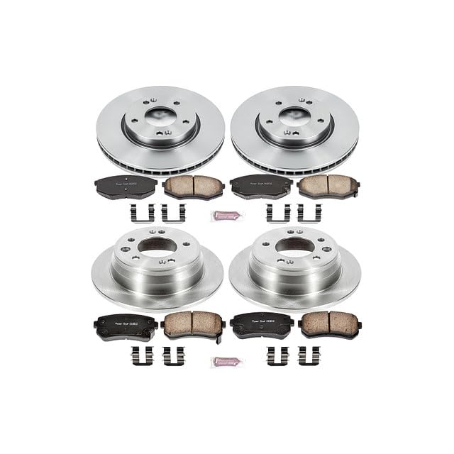 Power Stop Autospecialty KOE5807 Front and Rear Replacement Brake Kit-OE Brake Rotors & Ceramic Brake Pads For Hyundai Tucson 2010-2011, Kia Sportage 2011 [Model Specific]