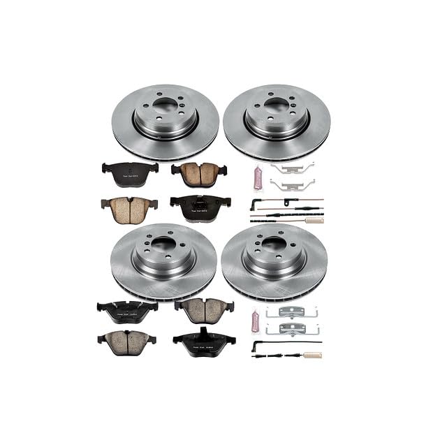 Power Stop Autospecialty KOE4479 Front and Rear Replacement Brake Kit-OE Brake Rotors & Ceramic Brake Pads For BMW 750Li, BMW 750i, BMW 760Li, BMW 760i [Model Specific]