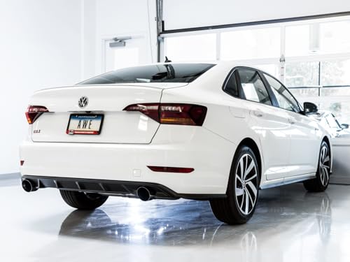 AWE Tuning Volkswagen Jetta GLI Mk7 18-21 Track Edition Exhaust - Diamond Black Tips (Fits OEM DP) - 3020-23036
