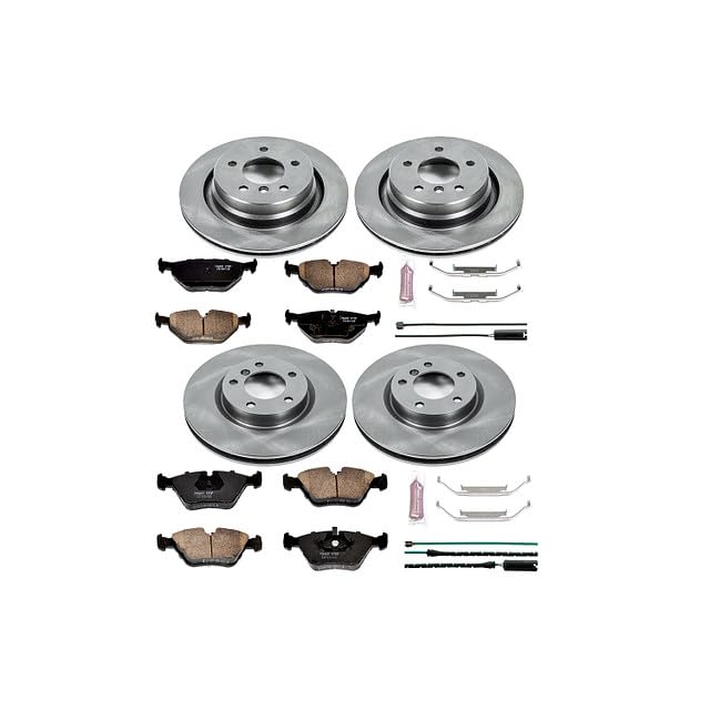 Power Stop Autospecialty KOE4229 Front and Rear Replacement Brake Kit-OE Brake Rotors & Ceramic Brake Pads For BMW M3 1995-1999 [Model Specific]