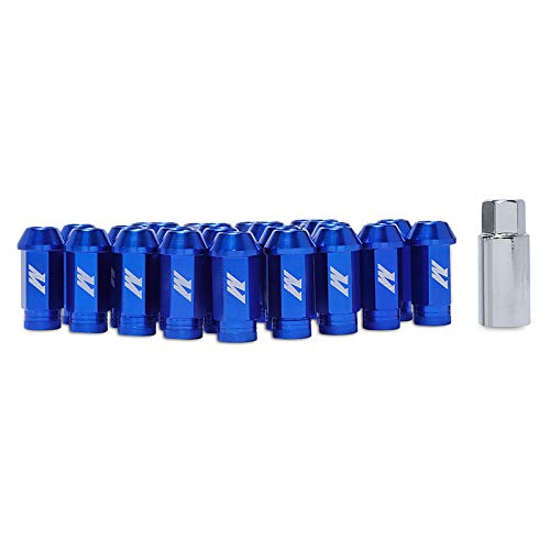 Mishimoto Aluminum Locking Lug Nuts MMLG-1220-LOCKBL, 1/2" x 20, Blue
