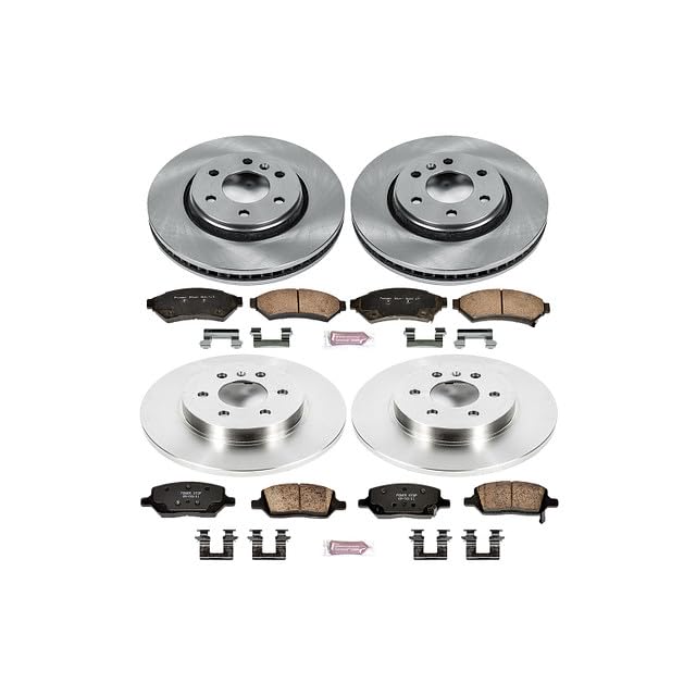 Power Stop Autospecialty KOE4048 Front and Rear Replacement Brake Kit-OE Brake Rotors & Ceramic Brake Pads For Buick Terraza, Chevrolet Uplander, Pontiac Montana, Saturn Relay [Model Specific]