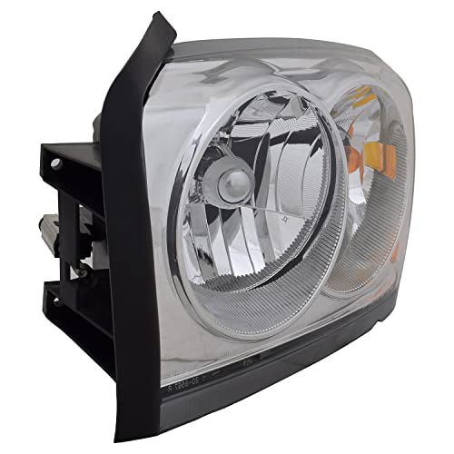 Left TYC Headlight Assembly Compatible with 2006-2007 Dodge Dakota