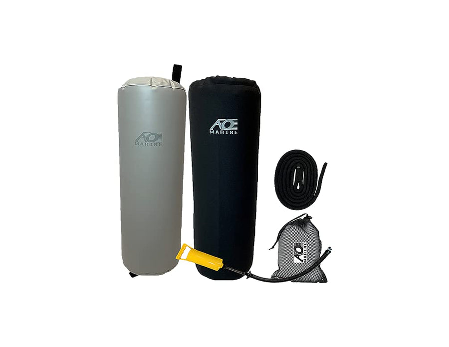 Inflatable Fender Kit AO Marine, 10" x 32", Two Pack with Neoprene Cover