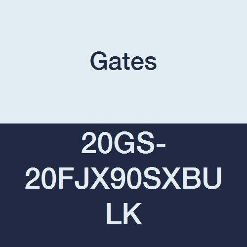 GlobalSpiral Couplings Gates 20GS-20FJX90SXBULK, Female JIC 37° Flare Swivel, Zinc Plated Carbon Steel, 6.85", 90° Bent Tube, 1 1/4" ID (Pack of 20)