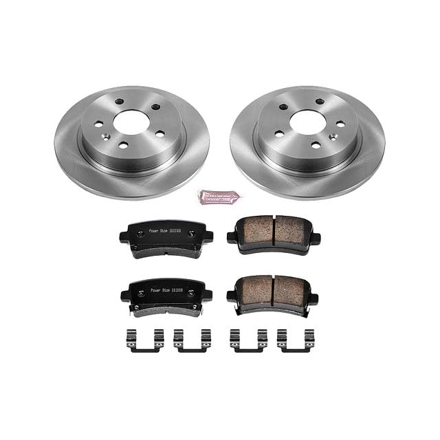 Power Stop Autospecialty KOE5531 Rear Replacement Brake Kit-OE Brake Rotors & Ceramic Brake Pads For Buick LaCrosse, Buick Regal, Chevrolet Malibu, Chevrolet Malibu Limi, Saab 9-5 [Model Specific]