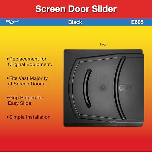 Screen Door Slider RV Designer E605, Black, Exterior Hardware