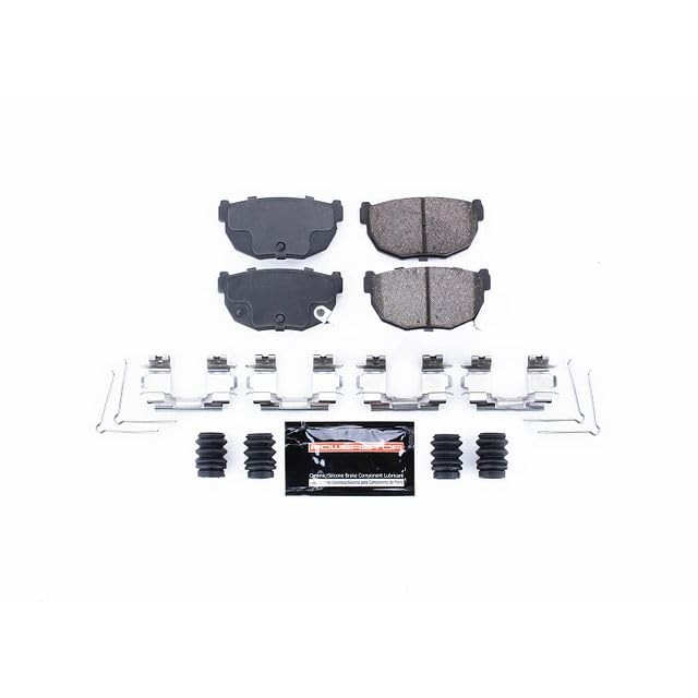 Power Stop Z23-230 Z23 Evolution Sport Carbon Fiber Infused Ceramic Brake Pads with Hardware For Nissan 200SX, Nissan 240SX, Nissan 280ZX, Nissan 300ZX [Model Specific]