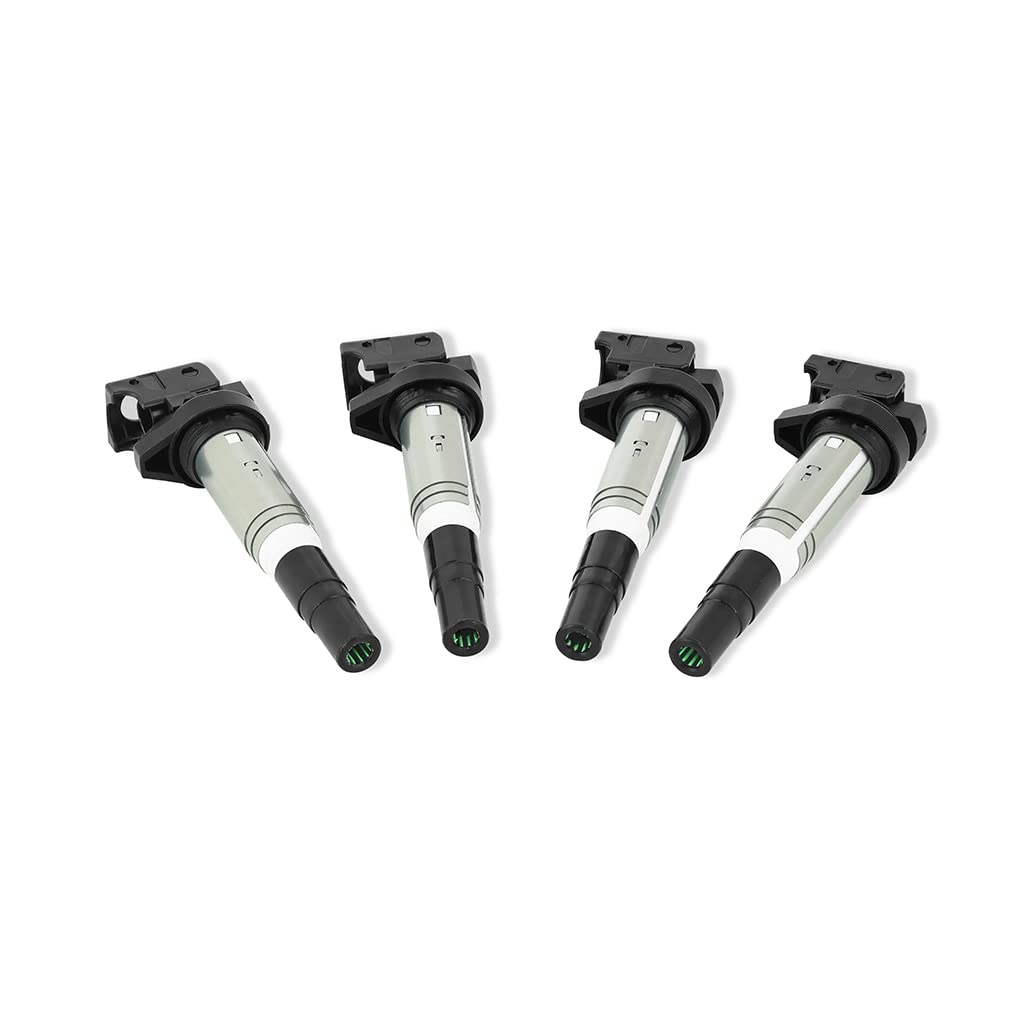 Mishimoto Ignition Coil With BMW M54, N20, N52, N54, N55, N62, S54, S62 Compatible 2002+, Set of 4