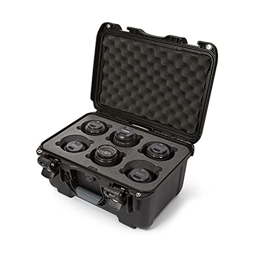 Waterproof Nanuk 918 Hard Case with Custom Foam Insert for 6 Lenses - Black