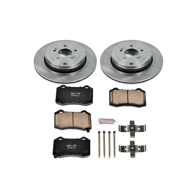 Power Stop Autospecialty KOE6165 Rear Replacement Brake Kit-OE Brake Rotors & Ceramic Brake Pads For Hyundai Genesis Coupe 2010-2016 [Model Specific]