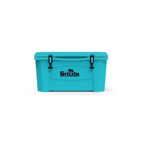 45 Cooler Grizzly | 45 qt Ice Chest Durable Rotomolded Insulated | Made in The USA | Warranty for Life | for Beach Boat Camping Fishing Hunting | G45 | Teal