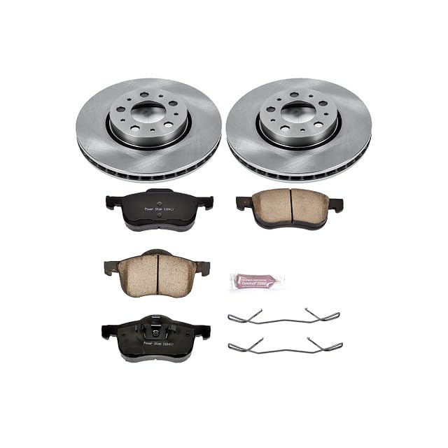 POWERSTOP Autospecialty KOE3004 Front Replacement Brake Kit-OE Brake Rotors & Ceramic Brake Pads For Volvo S60, Volvo S80, Volvo V70, Volvo XC70 [Model Specific]