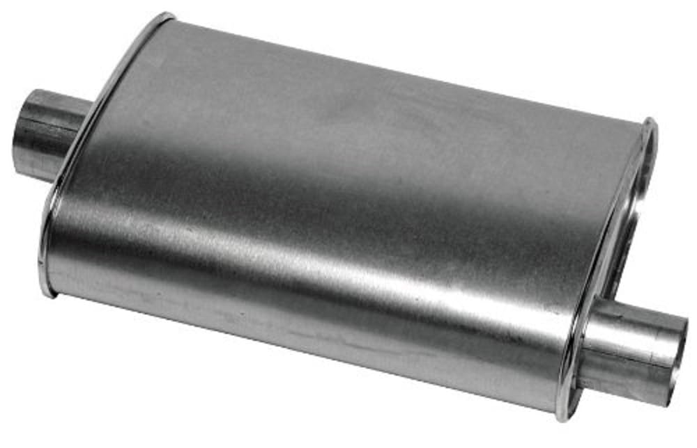 Deep Thrush Muffler Performance Tone Inlet 2.5 Pipe Connection Offset Outlet 2.5 Center