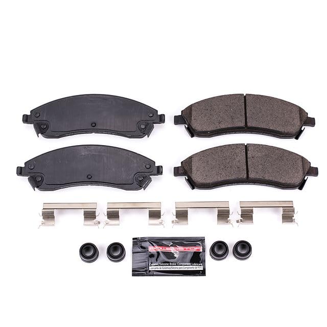 Power Stop Z23-1019 Z23 Evolution Sport Carbon Fiber Infused Ceramic Brake Pads with Hardware For Cadillac CTS, Cadillac SRX, Cadillac STS, Pontiac Bonneville [Model Specific]