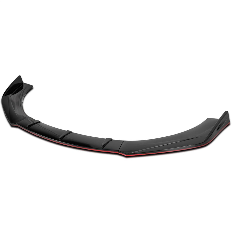 Glossy Black Red Trim Spec-D Tuning Universal Front Bumper Lip Spoiler Splitter Kits 3PC