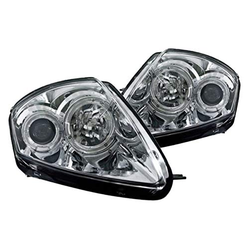 Winjet LED DRL Halo Projector Headlights Compatible with [2000 2001 2002 2003 2004 2005 Mitsubishi Eclipse 3G]