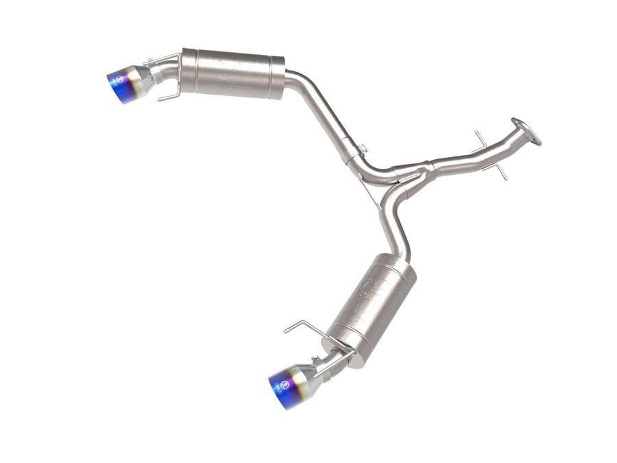 aFe Power 2-1/2 IN 304 Stainless Steel Takeda Axle-Back Exhaust System w/Blue Tip Fit Lexus IS250/IS350 06-13 V6-2.5L/3.5L 49-36055-L