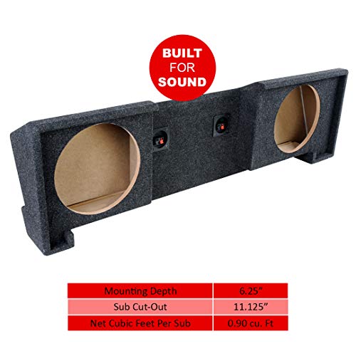 Bbox Dual 12" Sealed Carpeted Subwoofer Enclosure A102-12CP - Fits 1988 - 1998 Chevrolet / GMC Full Size Pickup Extended Cab