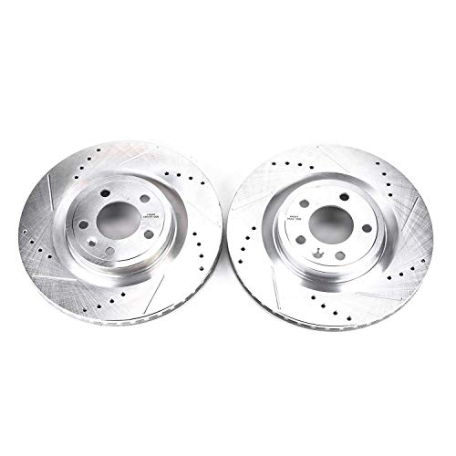 Power Stop Front AR85144XPR Drilled & Slotted Rotor Pair For Mustang 2011-2014 [Model Specific] Evolution