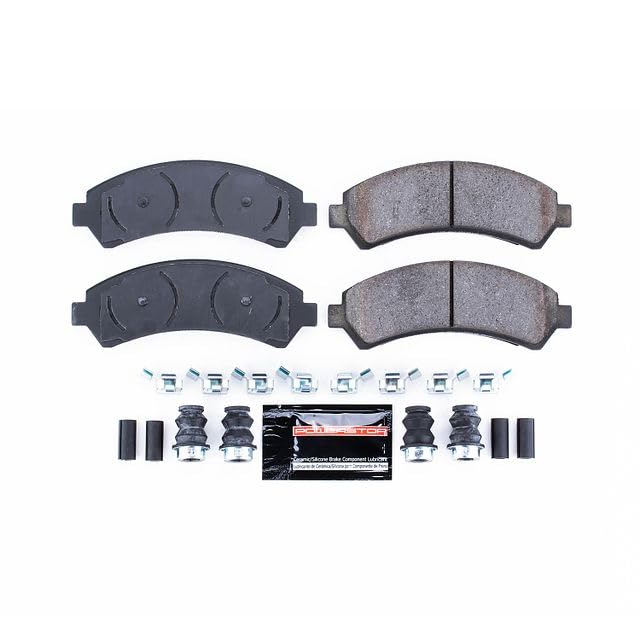 Power Stop Z23-726 Z23 Sport Carbon Fiber Infused Ceramic Brake Pads with Hardware For Chevy Blazer, Chevy S10, GMC Jimmy, GMC Sonoma, Isuzu Hombre, Oldsmobile Bravada [Model Specific]