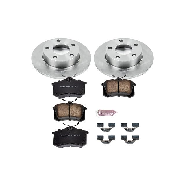 POWERSTOP Autospecialty KOE585 Rear Replacement Brake Kit-OE Brake Rotors & Ceramic Brake Pads For Volkswagen Passat 1999-2005 [Model Specific]