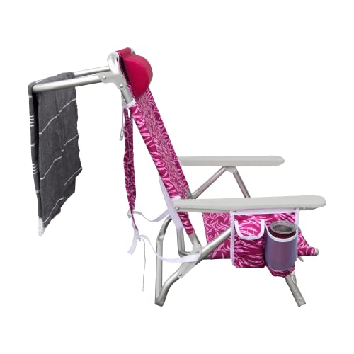 Backpack Hurley Beach Outdoor Chair, One Size, Lightweight, Alloy Steel, Coral Passion Fruit