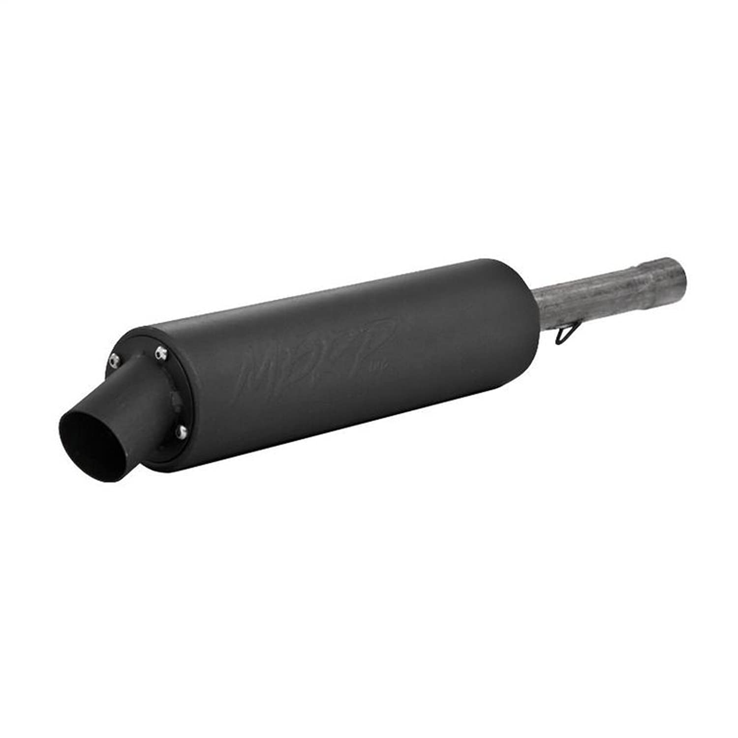 MBRP AT-7300 Straight Core ATV Slip On Muffler Exhaust, Mild Sound, Black Coated Aluminized Steel, Fits Suzuki LT185/ LT230 1984-1987