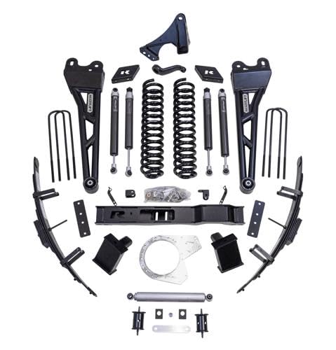 8.5'' Lift Kit ReadyLIFT 49-27851 with Falcon Shocks, Dual Steering Stabilizer, and Tubular Radius Arms For Ford F250/F350 Diesel 4WD