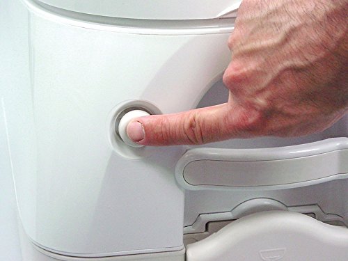 Portable Toilet Dometic 301097406 2.6 Gallon w/Stainless Steel Hold-Down Brackets, Gray