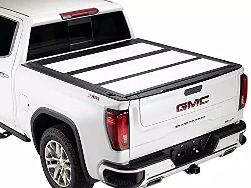 A.R.E. Hard Tri-Fold Fusion Color Match Tonneau Cover Compatible with 2014-2018 Chevrolet Silverado/gmc Sierra 6.6 Ft Bed Paint Code 66 Sonoma Jewel Red