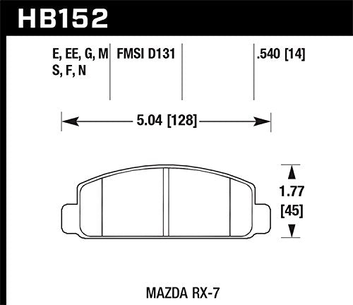 Hawk Performance Blue 9012 Motorsport HB152E.540 Brake Pads