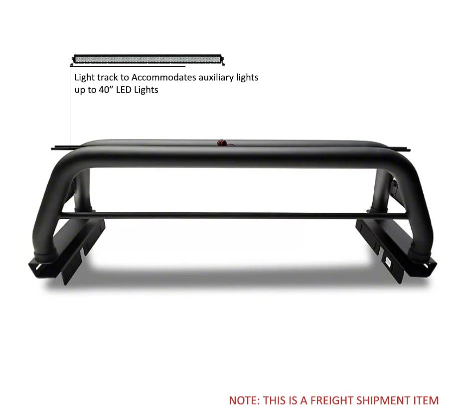 Classic Black Horse Roll Bar Includes 1 40in LED Light Bar Black Compatible with 2015-2022 Chevrolet Colorado|2015-2022 GMC Canyon-RB005BK-KIT