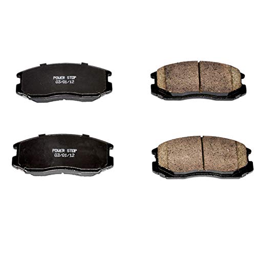 Power Stop Z16 16-602 Evolution Front Ceramic Brake Pads For Eagle Summit 1991-1996, Mitsubishi Mirage 1990-2000, Plymouth Colt 1991-1994 [Model Specific]