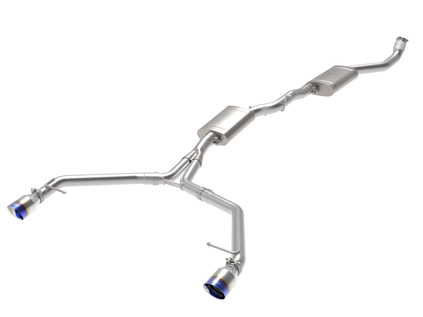 aFe Power MACH Force-Xp 49-36438-L 3 to 2-1/2 IN Stainless Steel Cat-Back Exhaust w/Blue Flame Tip, fits Audi Allroad 13-16 L4-2.0L (t)