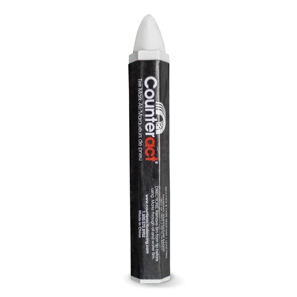 Mark-All Counteract Tire Crayon - White - 12 Pack - Long Lasting - Weather Resistant - Fade Resistant