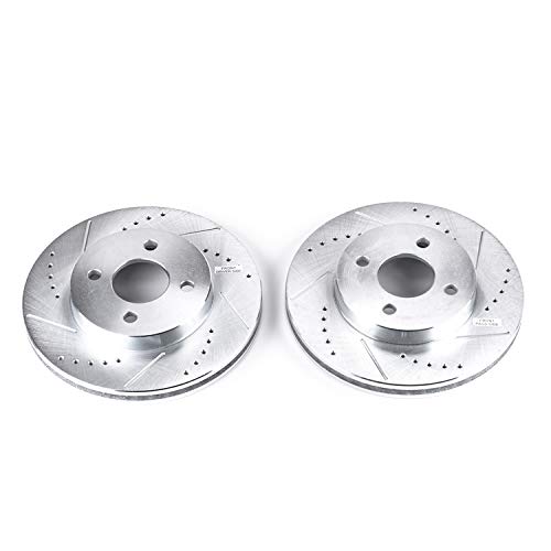 Power Stop AR8288XPR Evolution Front Drilled & Slotted Rotor Pair For Chevrolet Cobalt 2005-2010, Pontiac G5 2007-2010, Pontiac Pursuit 2005-2006, Saturn Ion 2003-2007 [Model Specific]