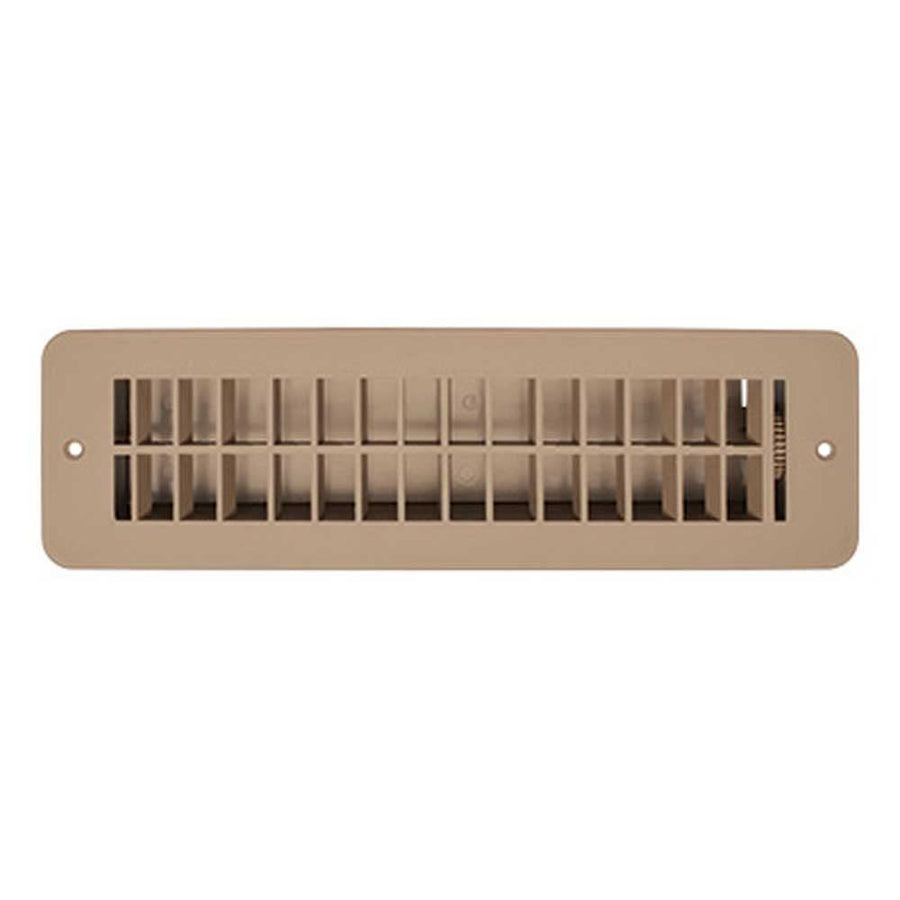 Plastic Floor Register RV Designer H861 with Damper, 10 inch x 2-1/4 inch, Tan, Interior Hardware