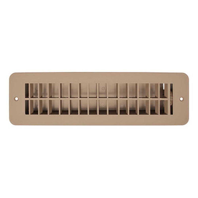 Plastic Floor Register RV Designer H861 with Damper, 10 inch x 2-1/4 inch, Tan, Interior Hardware