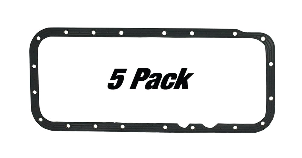 Moroso Oil Pan Gaskets 93180, Fits Chrysler 361-440, 426 Hemi, KB, BAE blocks, Pack of 5
