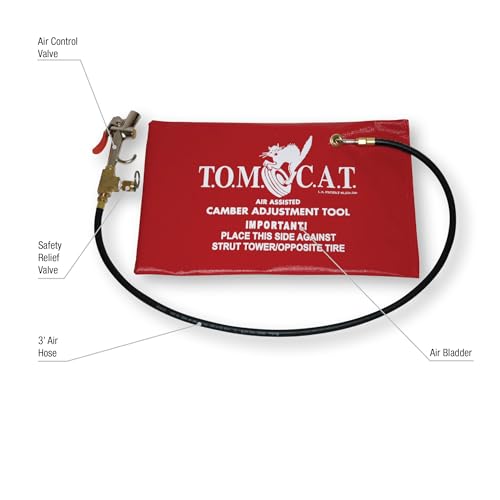 T.O.M.C.A.T. Air-Assisted Camber Adjustment Tool JohnDow Industries TC-614 – Easy One-Man Operation, Precise Alignment with Macpherson Style Struts, Durable and Lightweight Design