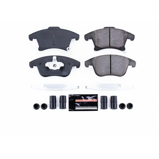 Power Stop Z23-1653 Z23 Sport Carbon Fiber Infused Ceramic Brake Pads with Hardware For Ford Fusion, Ford Police Responder Hybrid, Ford SSV Plug-In Hybrid, Lincoln MKZ [Model Specific]