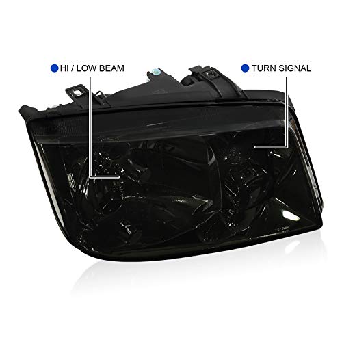 Smoke SPEC-D TUNING Headlights Compatible with 1999-2005 Volkswagen Jetta/Bora MK4