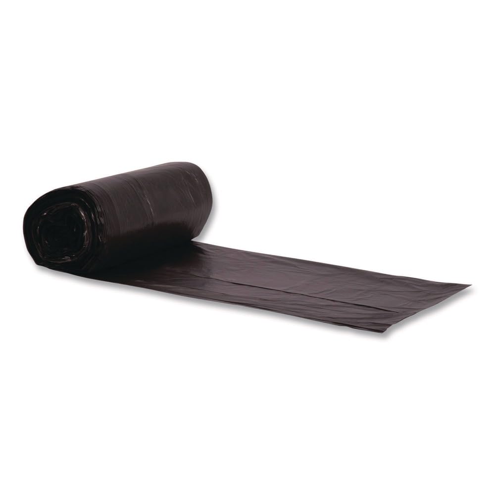 Coreless High-Density Can Liners, 33 gal, 16 mic, 33 x 40, Black, 250/Carton