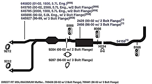 Exhaust Muffler AP Exhaust Products 2456