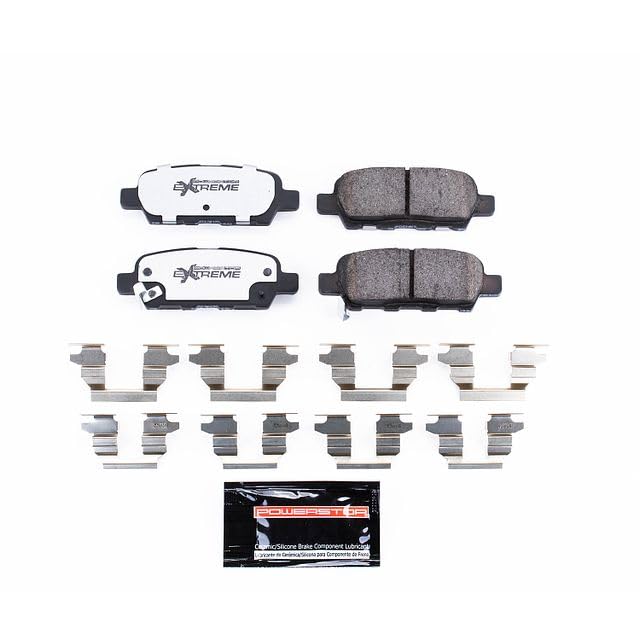 Power Stop Z26-1288 Rear Z26 Carbon-Fiber Ceramic Brake Pads For EX35, FX35, INFINITI, INFINITI, Q60, 370Z, Altima, Juke, Rogue, Rogue Select, Sentra [Model Specific]